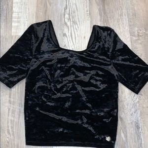 velvet black top
